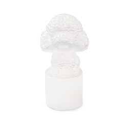 Собака Фигурки из натурального селенита, Украшения из камня с энергией Рейки, украшение для дома по фэн-шуй, собака, 40.5x49x98 мм