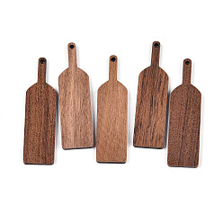 Верблюжий Подвески из орехового дерева, форма винной бутылки, верблюжие, 49.5~50x13~13.5x2~3 мм, отверстие : 1.6 мм