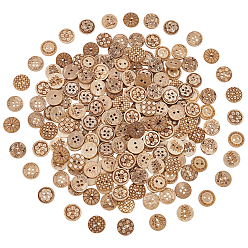 Mixed Shapes 200 шт. 10 стили 2 пуговицы из натурального кокоса с отверстием, плоско-круглые, разнообразные, 12.5x3.5 мм, отверстие : 1.6 мм, 20 шт / стиль