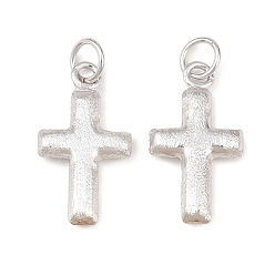 Платина Латунные подвески, крест прелести, без свинца и без кадмия, долговечный, стойки покрытие, платина, 19x10.5x3 мм, Перейти кольцо: 5x1 мм, внутренний диаметр: 3 мм