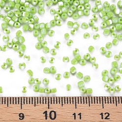 Green Yellow 12/0 Glass Seed Beads, Opaque Colours Seep, Green Yellow, 2mm, hole: 0.8mm