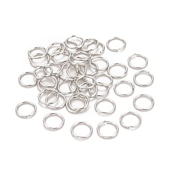 Платина Латунные кольца прыжок открыт, распиловка, бесшовный круглый, без кадмия, без никеля и без свинца, платина, 9x1 мм, 18 датчик, внутренний диаметр: 7 мм, отверстие : 7 мм, Около 2777 шт / 500 г