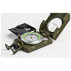 Olive Drab Luminous High Precision Multi Function 5 seconds Fast Measuring Metal Compass, Measurable Slope, Olive Drab, 10x6.7x3.3cm