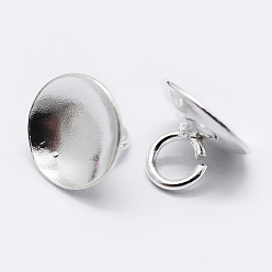 Серебро 925 шкентель стерлингового серебра поручительств, для подвесных планок, серебряные, 4.5x6 мм, отверстие : 2 мм