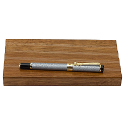 Кокосово-Коричневый 4 деревянные подставки с прорезями для ручек, Кольца, карты дисплея серьги, прямоугольные, кокосового коричневый, 19x9.4x1.95 см