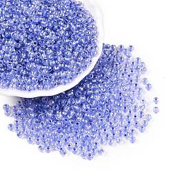 Королевский синий 6/0 прозрачные внутри цветные стеклянные бусины круглой формы, круглое отверстие, королевский синий, 4x3 мм, отверстие : 1.2 мм, 4500 шт / фунт