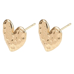 Настоящее золото 18K Изделия из латуни, сердце, с петлей, реальный 18 k позолоченный, 13x13.5 мм, отверстие : 1.2 мм, штифты : 0.7 мм