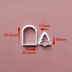 Arch Christmas Plastic Molds, Clay Cutters, Clay Modeling Tools, for Earring Making, Arch, 1.9~3.05x1.7~2.05cm