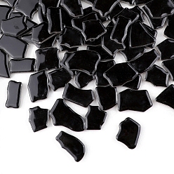 Черный Мозаичные плитки из фарфора в форме самородков, для поделок из мозаики своими руками, рамки для картин и многое другое, чёрные, 20~40 мм, о 35~39 шт / комплект