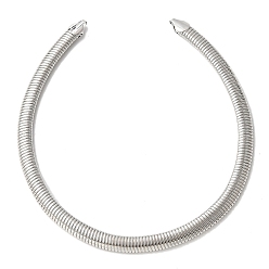 Платина Железные открытые манжеты змеиная цепь чокер ожерелья для женщин, платина, 16.65 дюйм (42.3 см), 10 мм