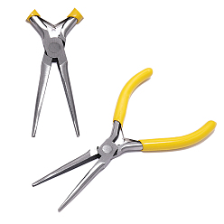 Yellow Carbon Steel Pliers, Jewelry Making Supplies, Needle Nose Pliers, Yellow