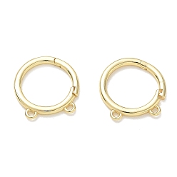 Golden Brass Enhancer Shortener Pendant Bails, Hinged Bails, Round, Golden, 18.5x18.5x2.5mm, Hole: 1.5mm