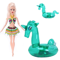 Sea Horse Кольцо для плавания из пвх, аксессуары для летних вечеринок для кукол, морской конек, 370x230 мм