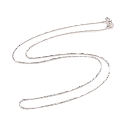Платина Колье-цепочка из стерлингового серебра с родиевым покрытием для женщин, платина, 925 дюйм (18 см), 46 мм