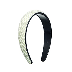 Mint Cream Fish Net Style Cloth Headband, Simple Lady Hair Accessories, Mint Cream, 150x120x30mm