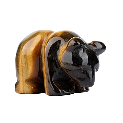 Tiger Eye Natural Tiger Eye Display Decorations, Home Decorations, Elephant, 30x21x40mm
