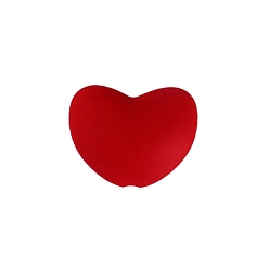 Красный Силиконовые бусины, DIY уход за ожерельем, сердце, красные, 17x20 мм