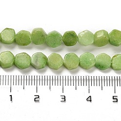 Green Yellow Natural Dolomite Beads Strands, Dyed, Hexagon, Green Yellow, 7x6x3mm, Hole: 1.2mm, about 66pcs/strand, 16.34 inch(41.5cm)