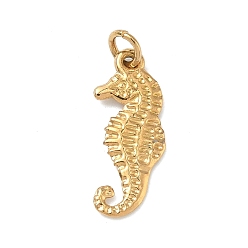 Sea Horse Подвески из нержавеющей стали 304, реальный 18 k позолоченный, ионное покрытие (ip), долговечный, очарование морского конька, 21x19x1.5 мм, отверстие : 2.5 мм