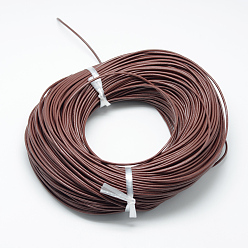 Saddle Brown Spray Painted Cowhide Leather Cords, Saddle Brown, 2.0mm, about 100yards/bundle(300 feet/bundle)