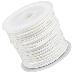 Белый 10 шнур из искусственной кожи, плоский, белые, 2x1 мм