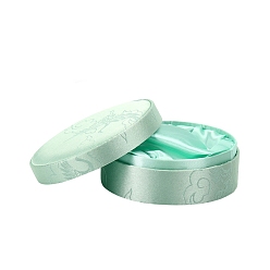 Светло-зеленый Шкатулка для украшений из парчи в китайском стиле, подарочная коробка набор ювелирных изделий коробки, Для кольца, серьга, светло-зеленый, 12x5 см