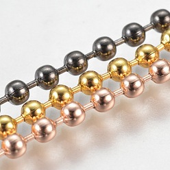 (52) Непрозрачная лаванда Нержавеющая сталь мяч цепи ожерелье решений, разноцветные, 24.4 дюйм (62 см), 2.5 мм
