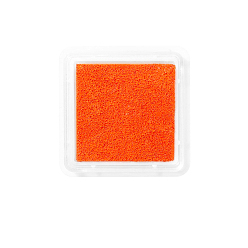 Naranja Rojo Sellos de almohadilla de tinta para dedos artesanales de plástico, para niños manualidades de papel diy, scrapbooking, plaza, rojo naranja, 30x30 mm