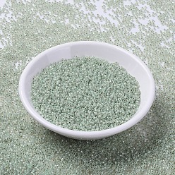 (RR2354) Светлый Моховый Опаловый с Серебряной Подкладкой Миюки круглые бусины рокайль, японский бисер, (rr 2354) серебристый светлый моховый опал, 11/0, 2x1.3 мм, Отверстие : 0.8 мм , около 5500 шт / 50 г