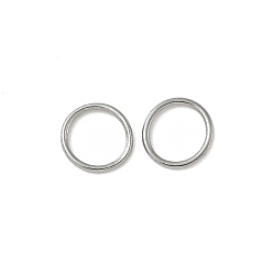 Нержавеющая Сталь Цвет 304 Замкнутые соединительные кольца из нержавеющей стали, припаянные к сварному шву, круглые, цвет нержавеющей стали, 8x1 мм, внутренний диаметр: 6 мм