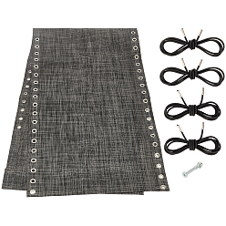 Серый Сменная ткань для складного пляжного стула из полиэфирного волокна, серые, 1560x430x4 мм