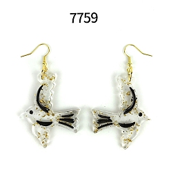 Темно-Голубой Силиконовые формы для подвесок в виде птиц своими руками, формы для литья смолы, для изготовления изделий из уф-смолы и эпоксидной смолы, глубокое синее небо, 49.5x79x4 мм, отверстие : 2.5 мм, внутренний диаметр: 46x38 мм