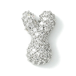 Letter Y Подвески из латуни с покрытием из прозрачного кубического циркония, без кадмия и без свинца, долговечный, алфавит, платина, реальный 18 k позолоченный, Письмо Y, 16.5x10.5x5 мм, отверстие : 3x1.8 мм