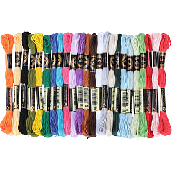 (52) Непрозрачная лаванда 6-слойная полиэфирная нить для вышивания, нитки для вышивки крестом, разноцветные, 0.5 мм, 8м/моток, 24 цветов, 1 моток/цвет, 24 мотков/набор