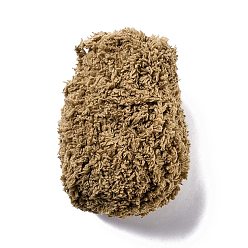 Dark Goldenrod Soft Faux Fur Yarn, Twisted Cord, Hand-woven, for Baby Coat, Vest, Scarf, Hat, Dark Goldenrod, 9~11x0.5mm, 38.28 yard(35m)/roll, 10rolls/bag