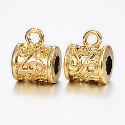 Золотой Ионное покрытие (ip) 304 настройки эмали для труб из нержавеющей стали, бейлы, колонка, золотые, 15x11.5x10 мм, отверстия: 3 мм и 5 мм.