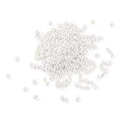 Посеребрённый Зажимные бусины из латуни, рондель, 925 серебро покрытием, 2x2x1 мм, отверстие : 1.2 мм