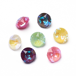 (52) Непрозрачная лаванда K 9 кабошоны из стеклянного страза, флуоресцентный стиль мокко, назад назад, алмаз, разноцветные, 8x5.5 мм