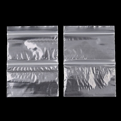 Прозрачный Прозрачные полиэтиленовые пакеты с застежкой-молнией, пакет с двойной косточкой для самозапечатывания, прямоугольные, прозрачные, 3.8~8.4x6x0.02 см