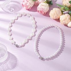 Mixed Shapes Магнитные застежки из пластика АБС с имитацией жемчуга и сплава для подхватов для штор, занавеска держатель, для украшения окон дома шторами, разнообразные, 200~210 мм, 2 шт / комплект