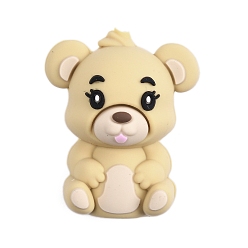 пшеница Силиконовые бусины, Малая Медведица, цвет пшеницы, 27.5x22.5x16.5 мм, отверстие : 2 мм