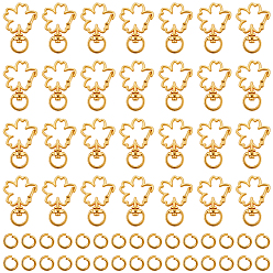 Золотой 50 сумки с поворотными застежками из сплава, застежки-защелки для шнурков с открытыми кольцами для прыжков, золотые, 36x23.5x6 мм, отверстие : 8.9 мм