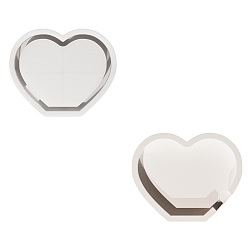 Белый Силиконовые формы ко дню матери своими руками, для уф-смолы, изготовление изделий из эпоксидной смолы, сердце, белые, 90x110x21.5 мм, внутренний диаметр: 81x100 мм