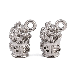 Нержавеющая Сталь Цвет 304 прелести нержавеющей стали, картофель-фри, цвет нержавеющей стали, 12.5x9x6 мм, отверстие : 1.6 мм