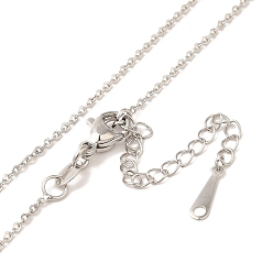 Платина Латунные кабельные цепи ожерелья, платина, 17.87 дюйм (45.4 см)