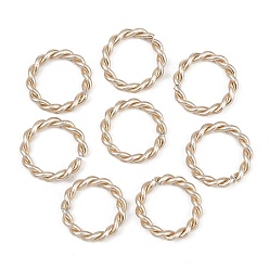 пшеница Алюминиевые быстроразъемные соединения, витое круглое кольцо, цвет пшеницы, 24~24.5x3.5~4 мм, внутренний диаметр: 17~17.5 мм