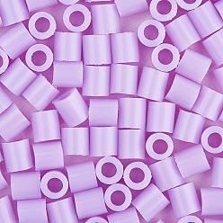 Лиловый 1 коробка 5 mm melty beads pe diy fuse beads refills для детей, трубка, сирень, 5x5 мм, отверстия: 3 мм, около 500 шт / коробка