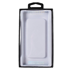 Черный Универсальные коробки для упаковки чехлов для телефонов, Бумажные коробки, прямоугольные, чёрные, 208x105x19.5 мм