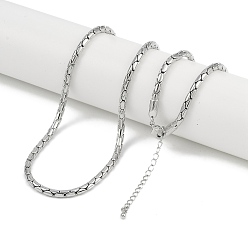 Платина Латунные ожерелья с покрытием для женщин, долговечный, без свинца и без кадмия, платина, 21.97x0.15 дюйм (55.8x0.38 см)