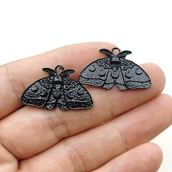 Черный Тибетский стиль сплава цинка подвески, насекомые талисманы, чёрные, 19x30 мм